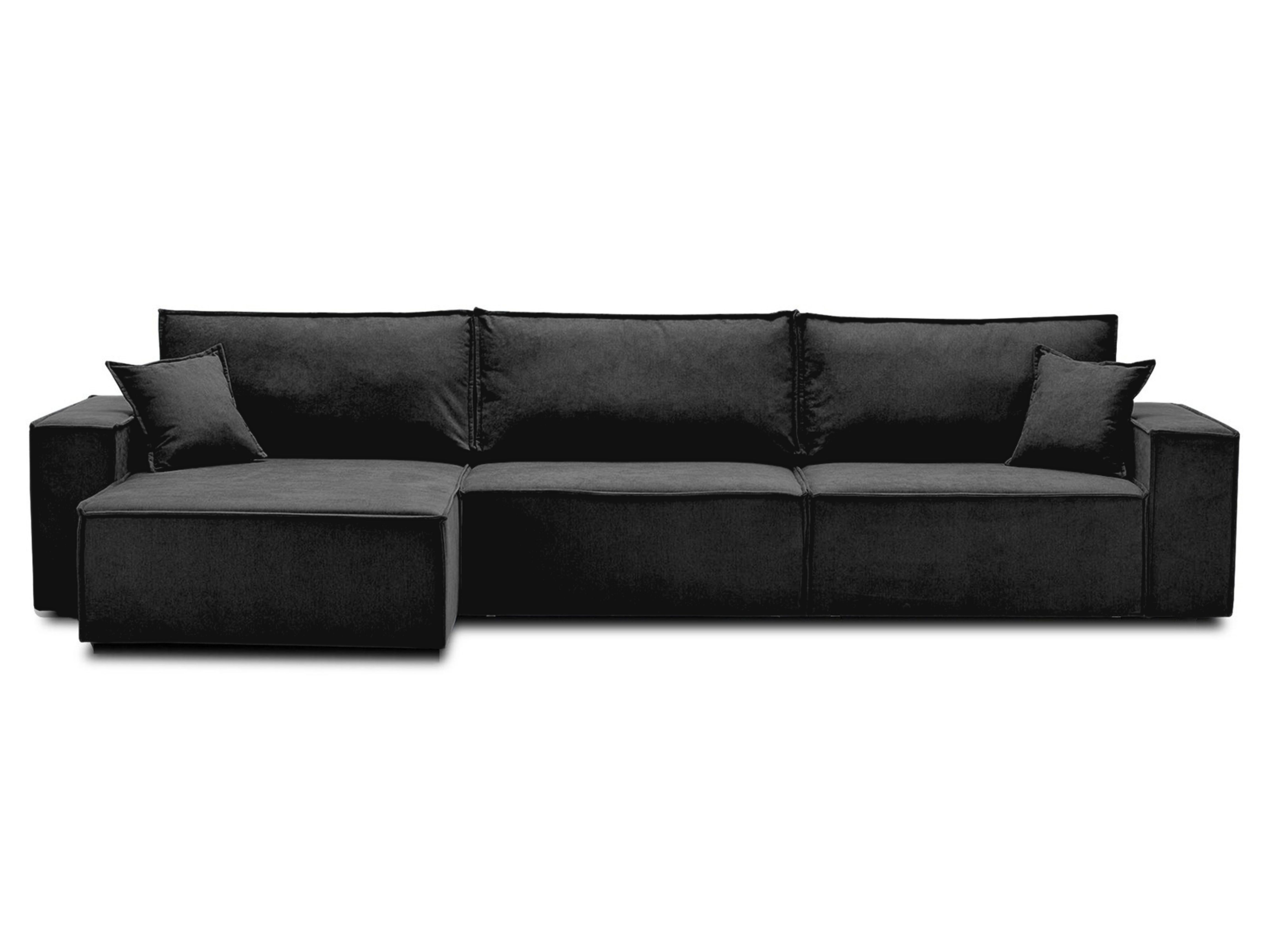 Duży narożnik w stylu loft czarny